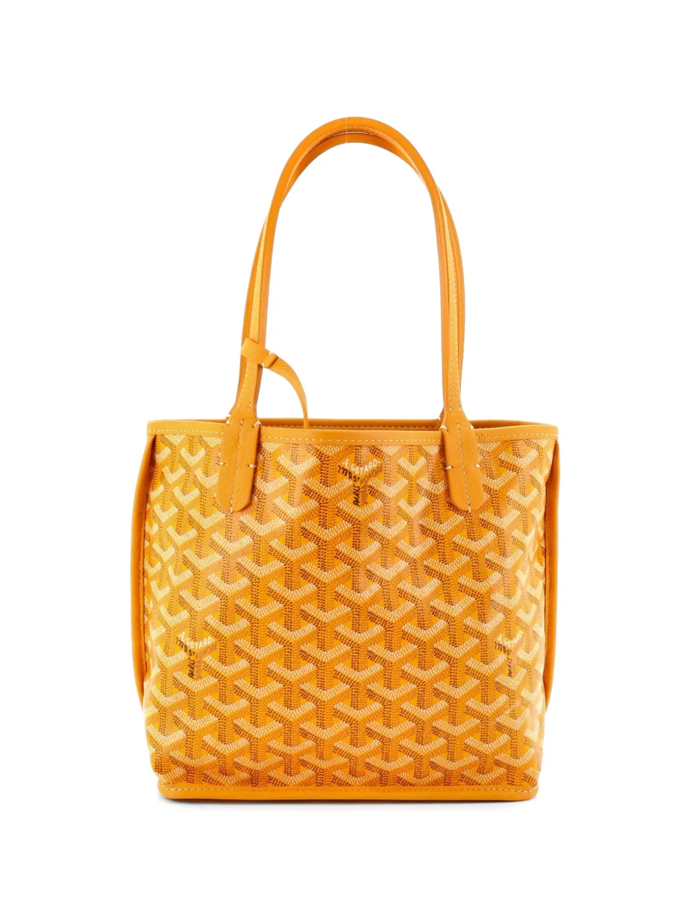 Goyard Pre-Owned Anjou Reversible Tote Coated Canvas Mini satchel - Giallo