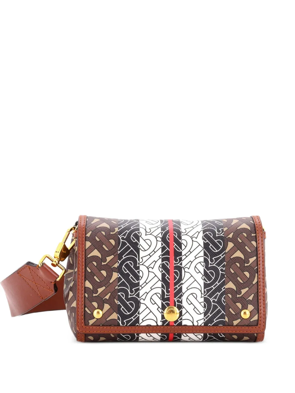 Burberry Pre-Owned TB Flap Bag Monogram E-Canvas Small shoulder bag - Marrone