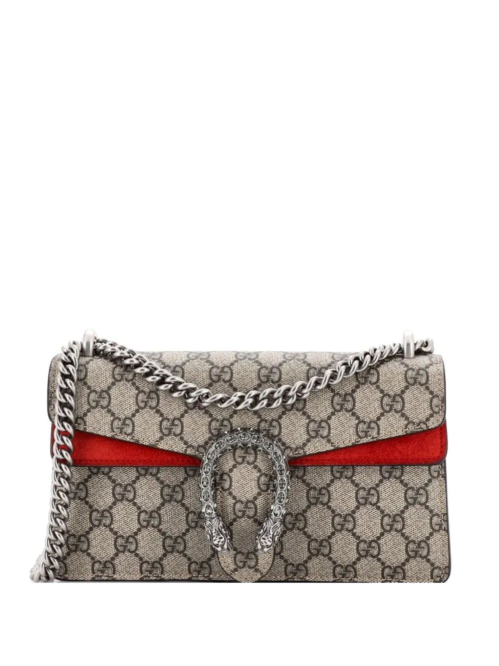 Gucci Pre-Owned Dionysus Bag GG Coated Canvas with Crystal Embellished Metal Small shoulder bag - Marrone