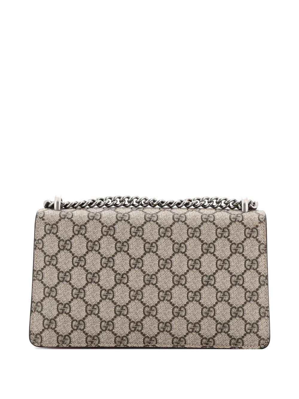  Gucci Pre-owned Dionysus Bag Gg Coated Canvas With Crystal Embellished Metal Small Shoulder Bag - Brown 