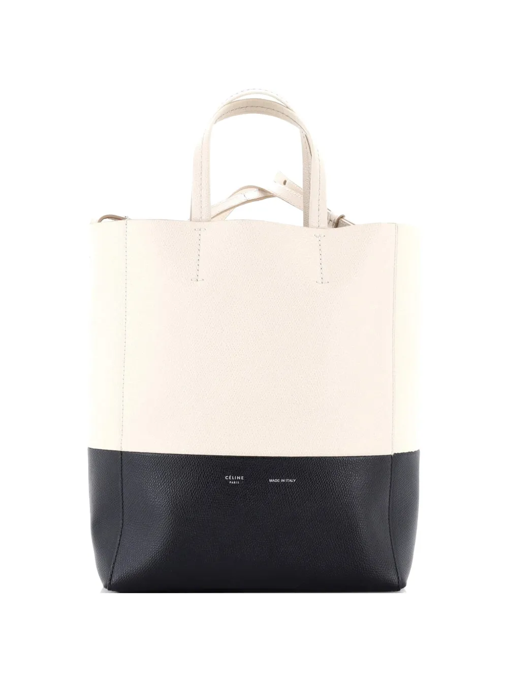 Celine Pre-Owned Vertical Bi-Cabas Tote Grained Calfskin Small shoulder bag - Neutrals