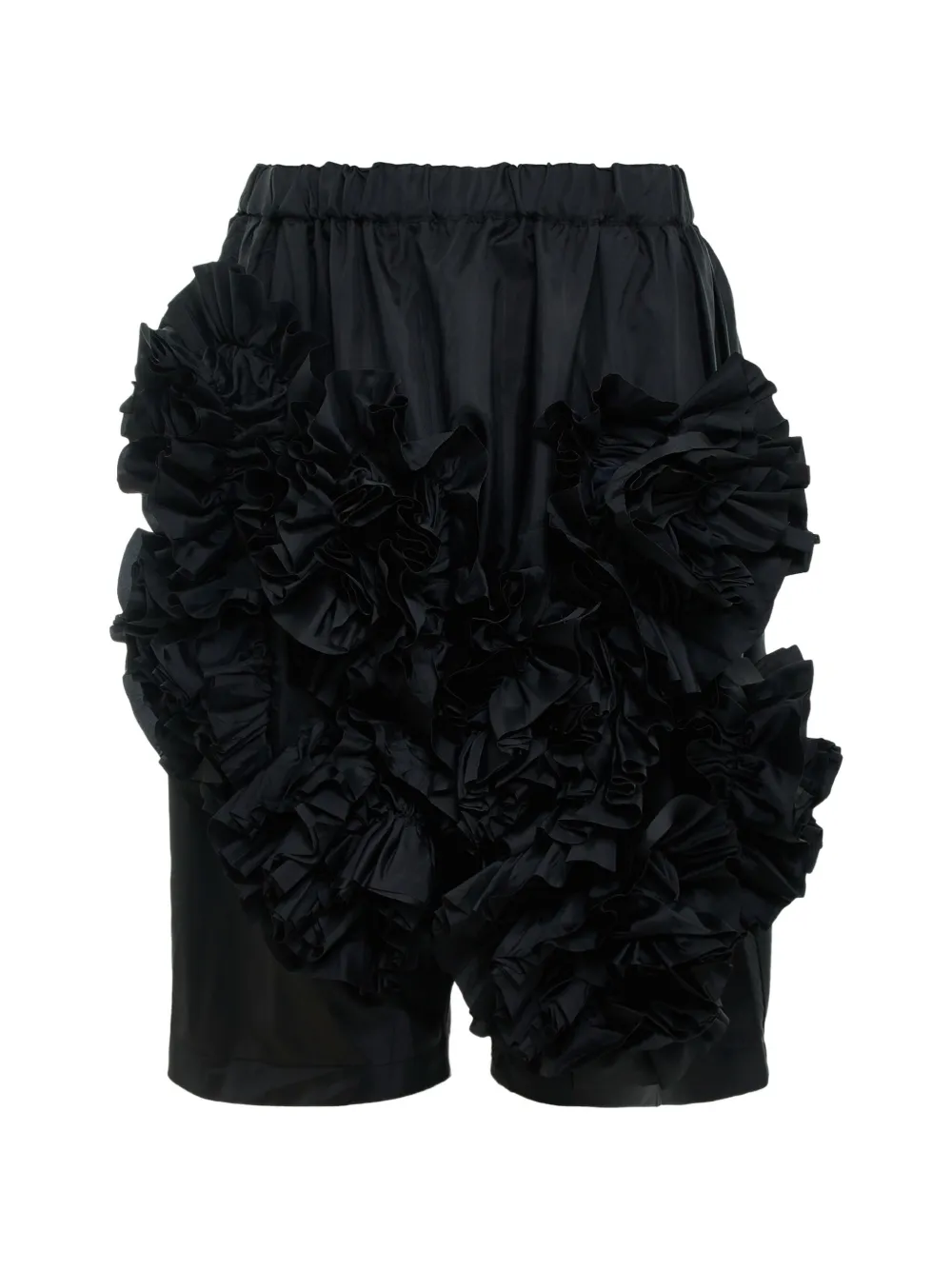 Comme Des Garçons Comme Des Garçons ruffled elasticated-waist shorts - Schwarz