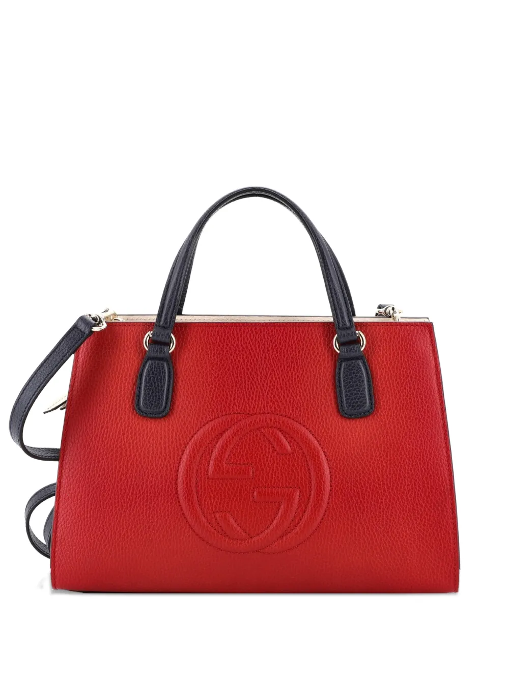 Gucci Pre-Owned Soho Convertible Top Handle Leather Medium satchel - Rosso