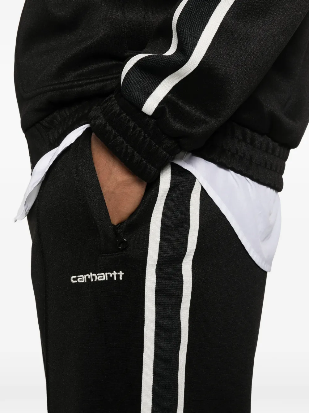Carhartt WIP Trainingsbroek met streep Zwart