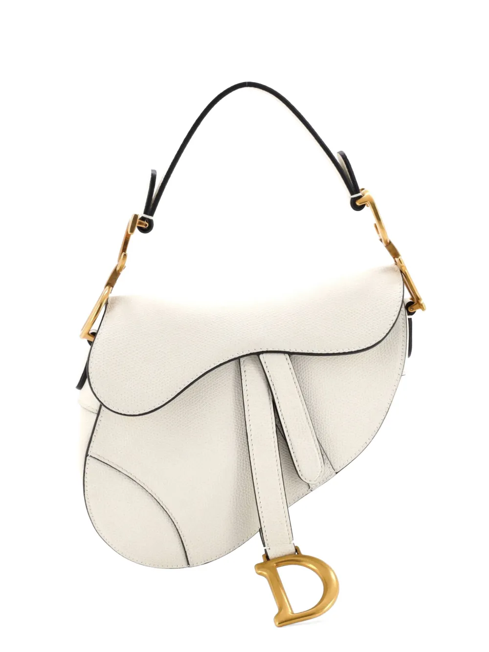 Christian Dior Pre-Owned Saddle Handbag Leather Mini shoulder bag - Bianco
