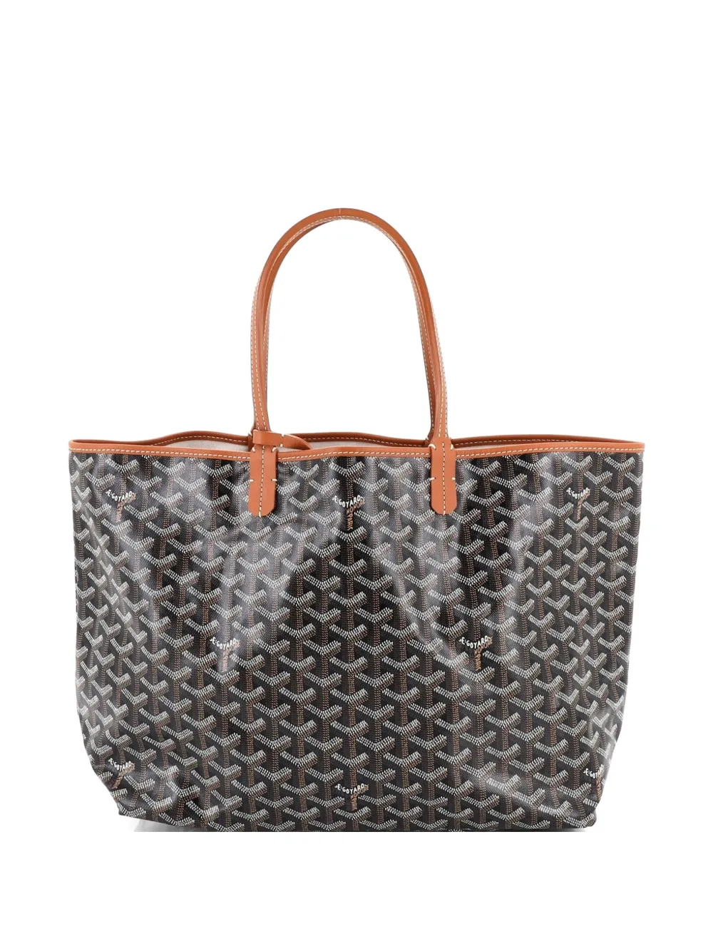  Goyard Pre-owned Saint Louis Coated Canvas Pm Tote Bag - Brown 