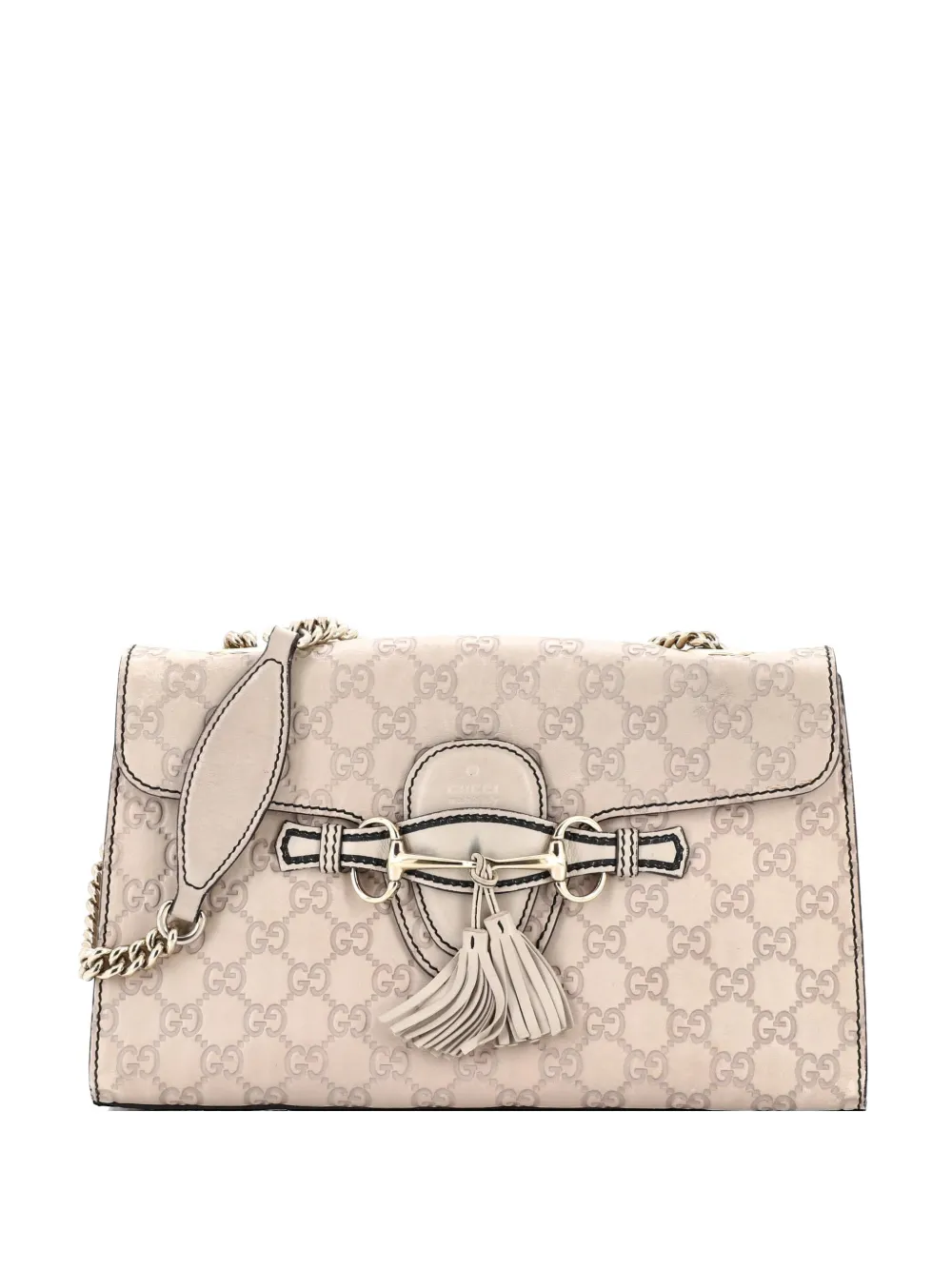 Gucci Pre-Owned Emily Chain Flap Bag Guccissima Leather Medium shoulder bag - Toni neutri