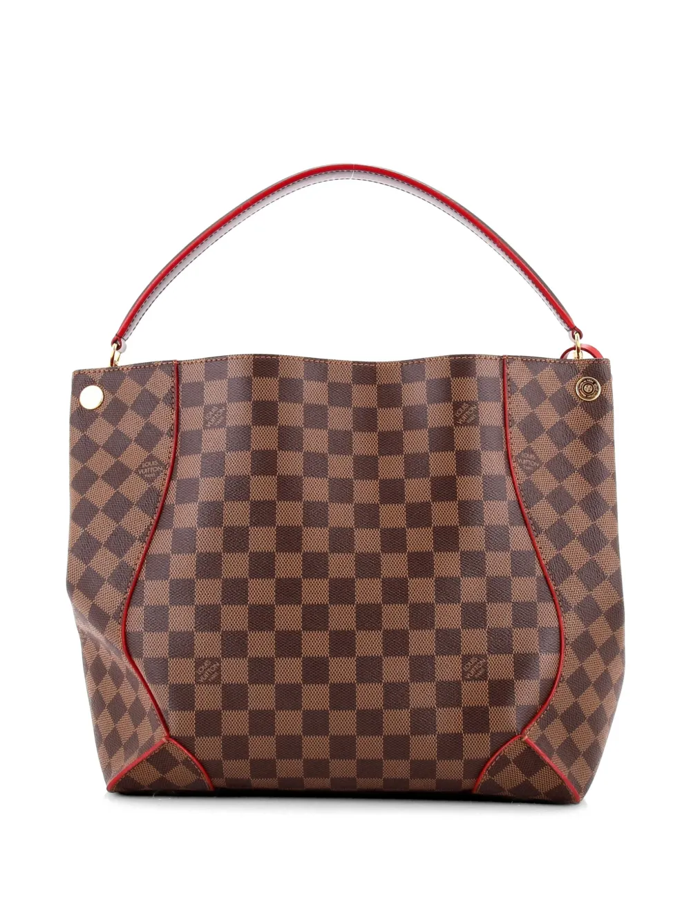 Caissa Damier With Leather Hobo Bag
