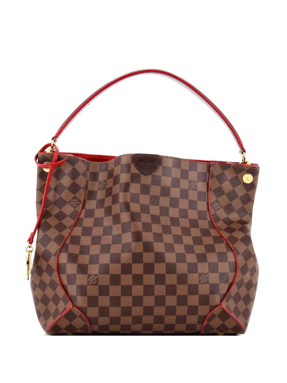 Caissa Damier With Leather Hobo Bag