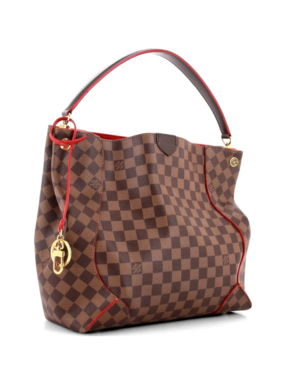 Caissa Damier With Leather Hobo Bag