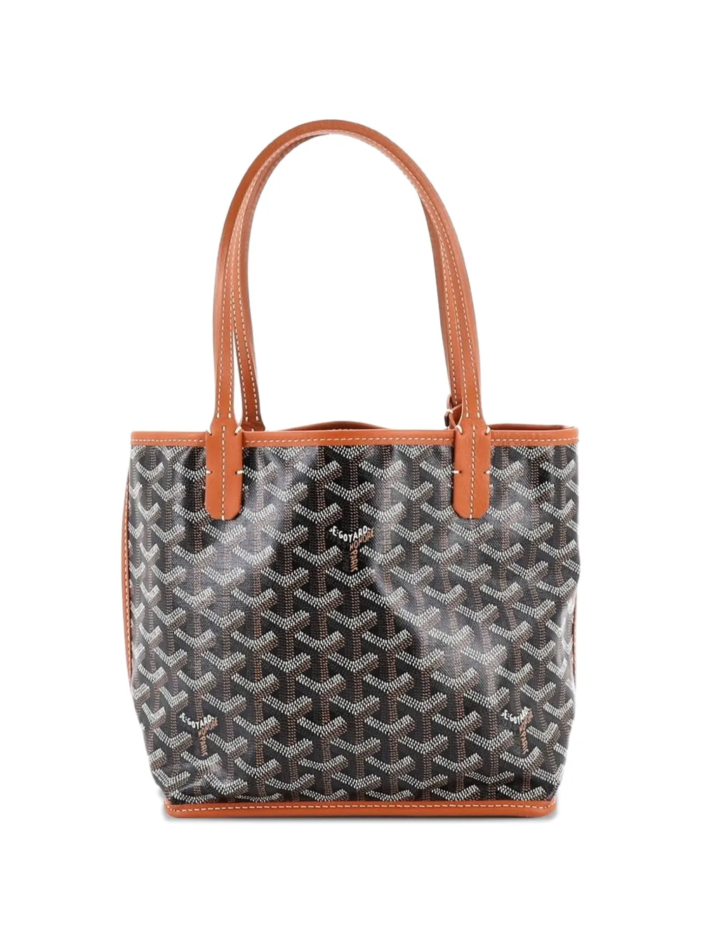 Goyard Pre-Owned Anjou Reversible Tote Coated Canvas Mini satchel - Marrone