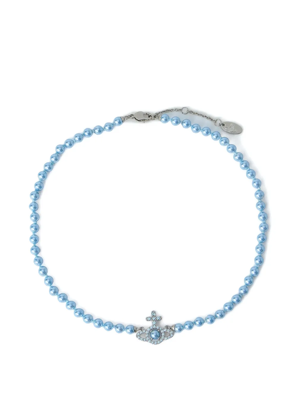 Vivienne Westwood orb pendant pearl necklace - Blu