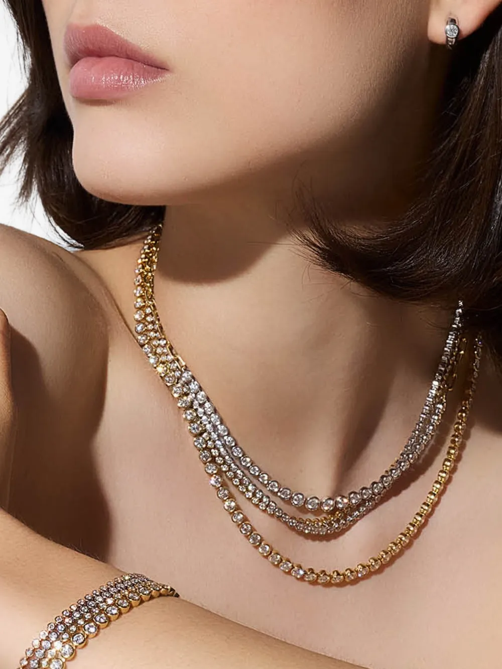 Diamond-Bezel Classic Clasp Bracelet