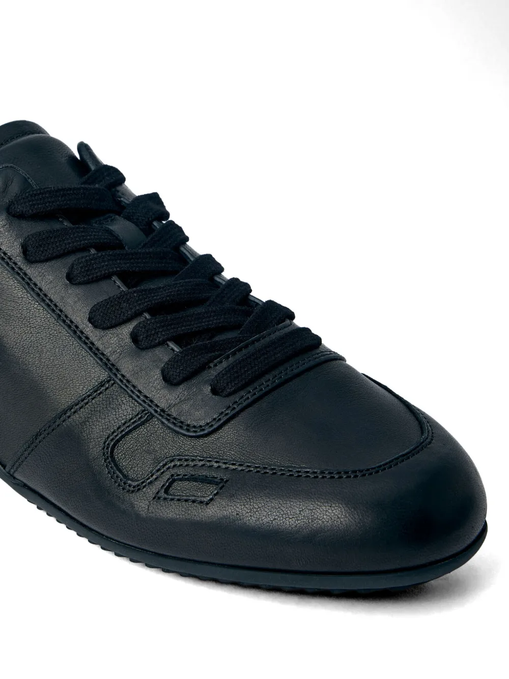 Rick Owens round toe lace-up sneakers Zwart