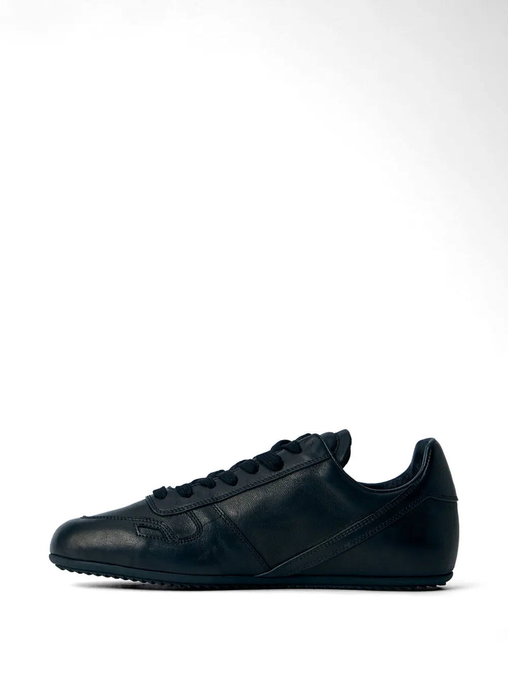Rick Owens round toe lace-up sneakers Zwart