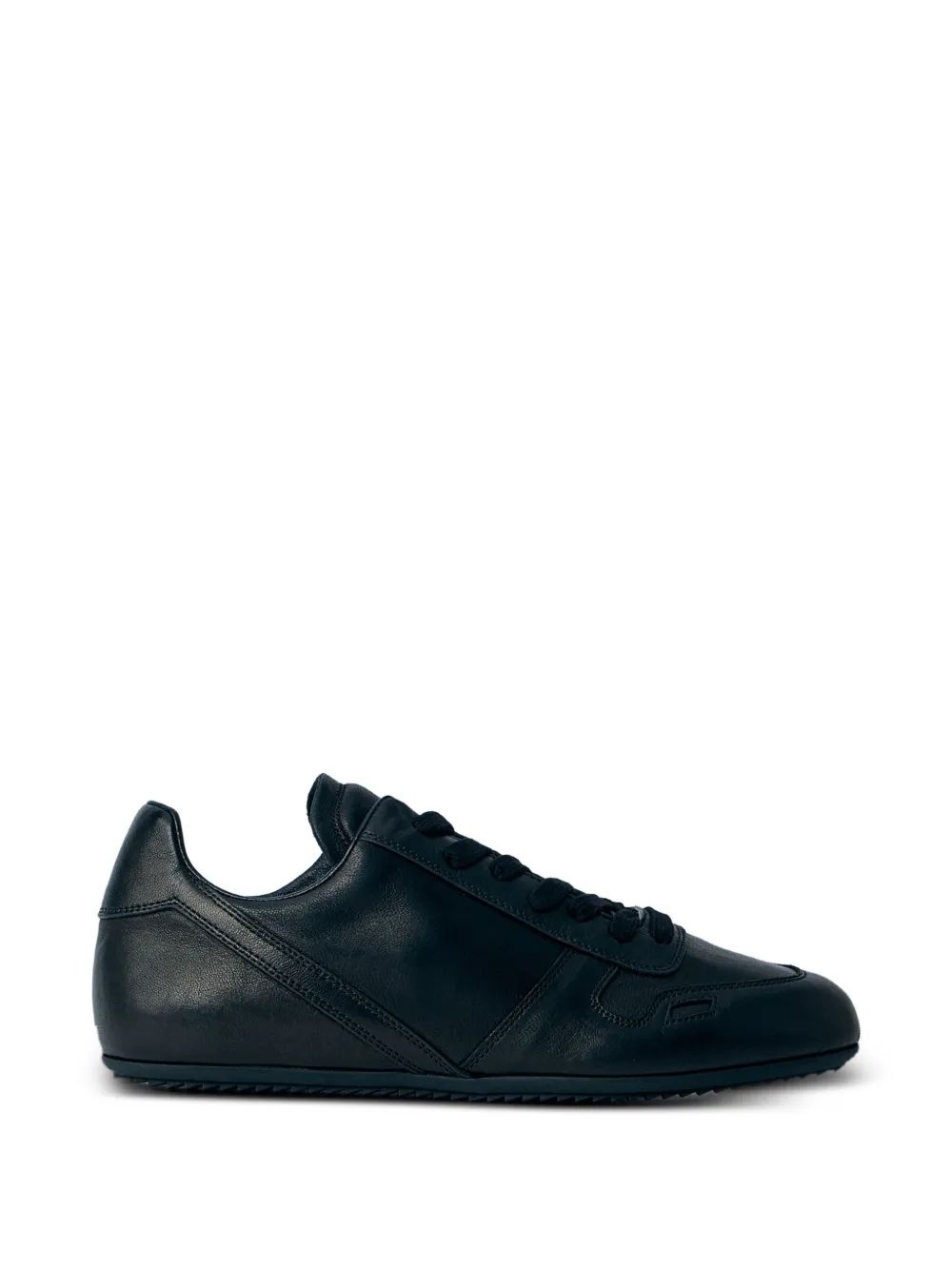 Rick Owens round toe lace-up sneakers Zwart