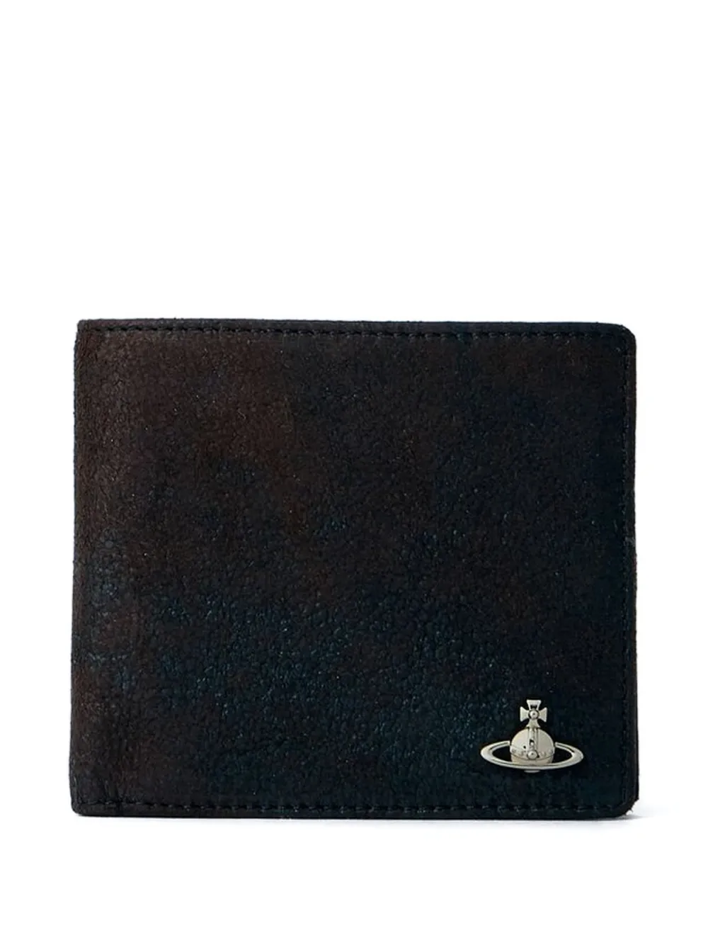 Vivienne Westwood metal logo suede wallet - Marrone