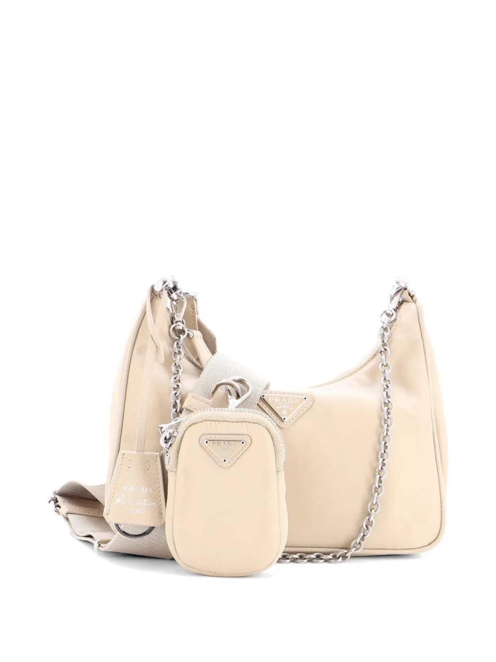 Prada Pre-Owned Re-Edition 2005 Shoulder Bag Tessuto Small crossbody bag - Toni neutri