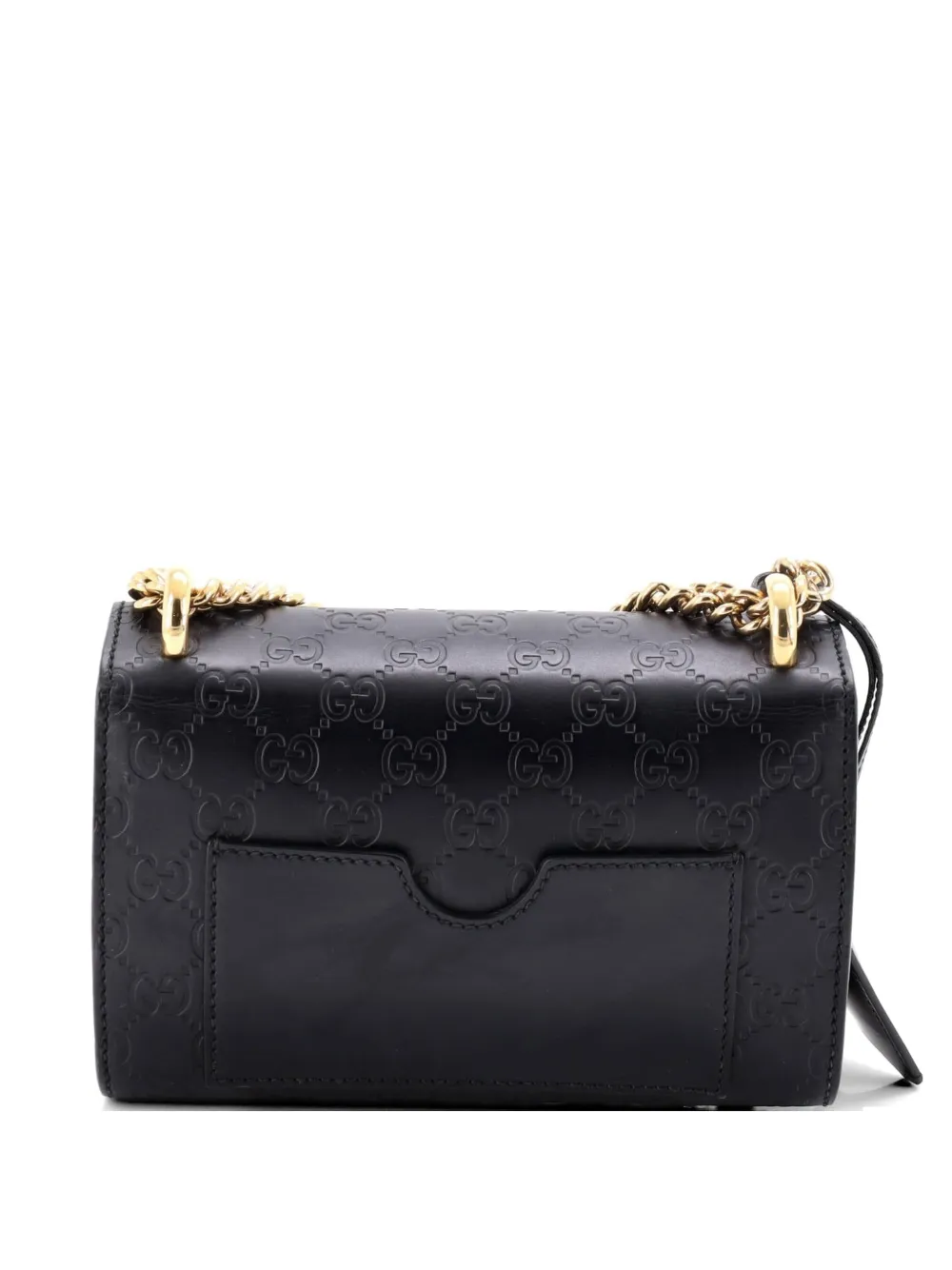 Gucci Pre-Owned Padlock Shoulder Bag Guccissima Leather Small crossbody bag - Nero