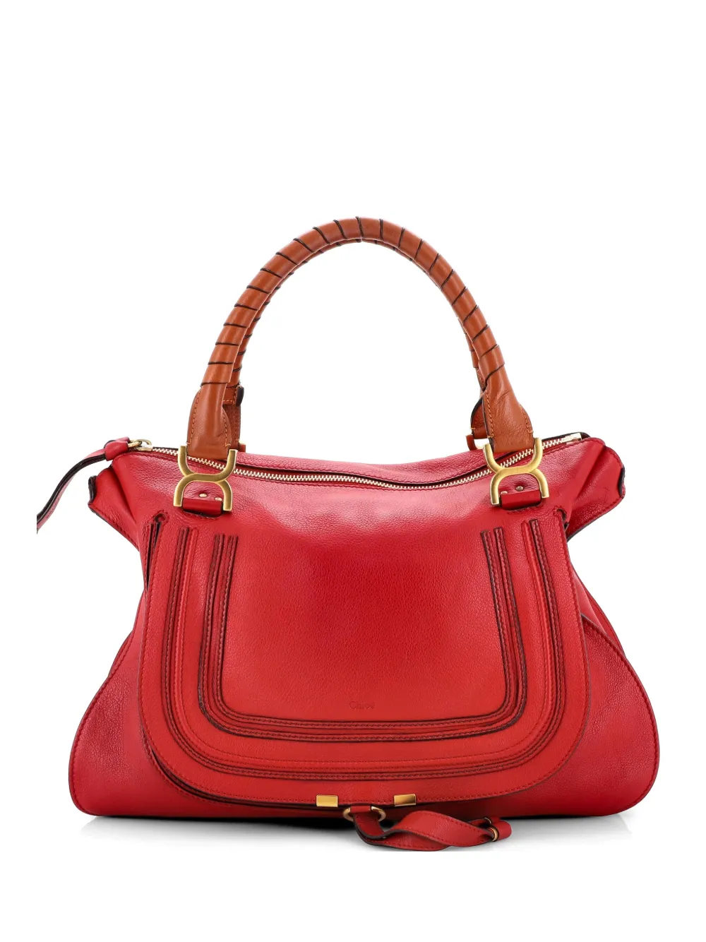 Chloé Pre-Owned Marcie Leather Large shoulder bag - Rosso
