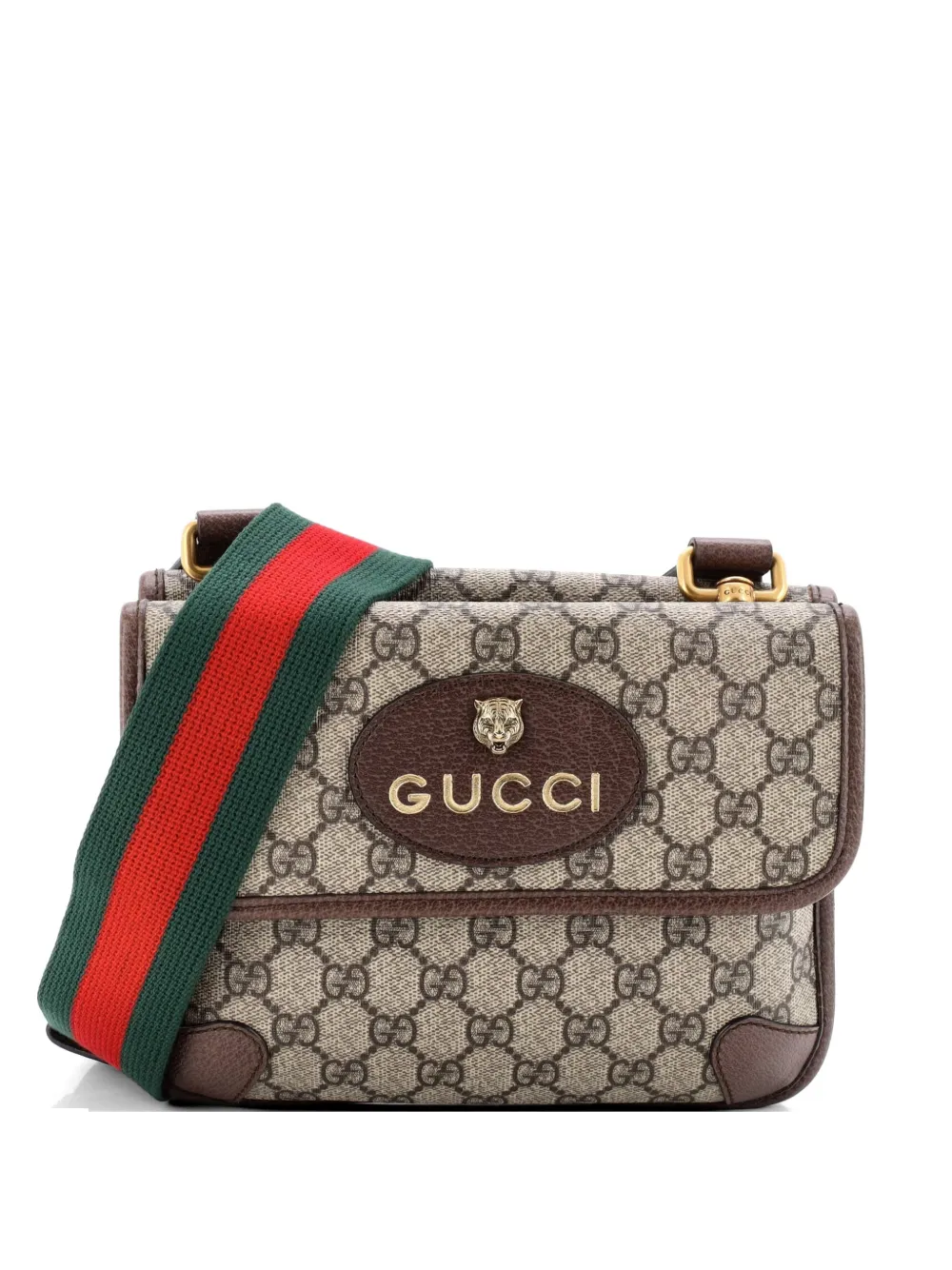 Gucci Pre-Owned Neo Vintage Flap Messenger GG Coated Canvas Small crossbody bag - Marrone