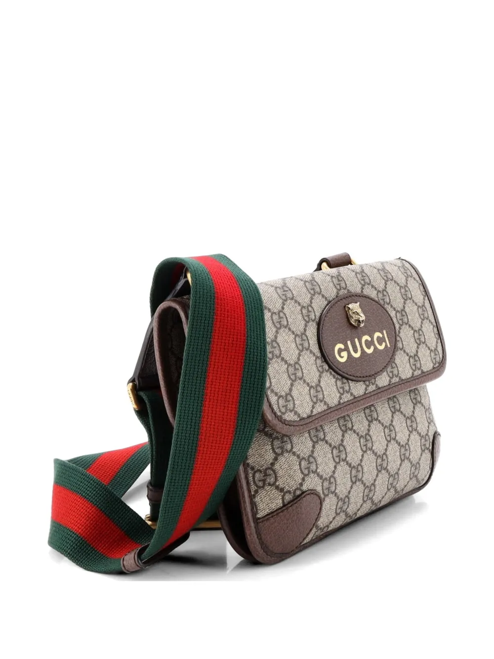 Neo Vintage Flap Messenger Gg Coated Canvas Small Crossbody Bag