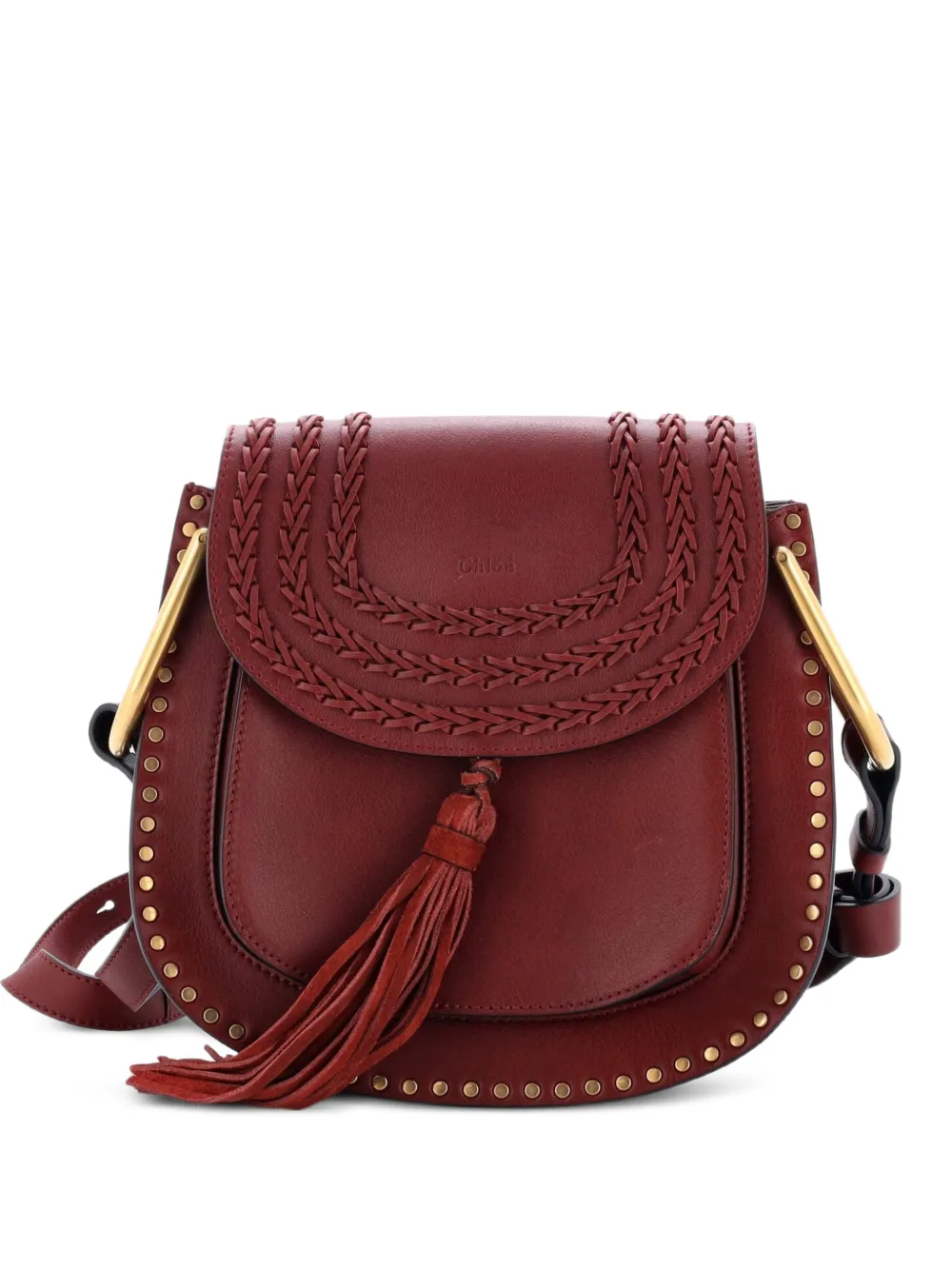 Chloé Pre-Owned Hudson Handbag Whipstitch Leather Small crossbody bag - Rosso