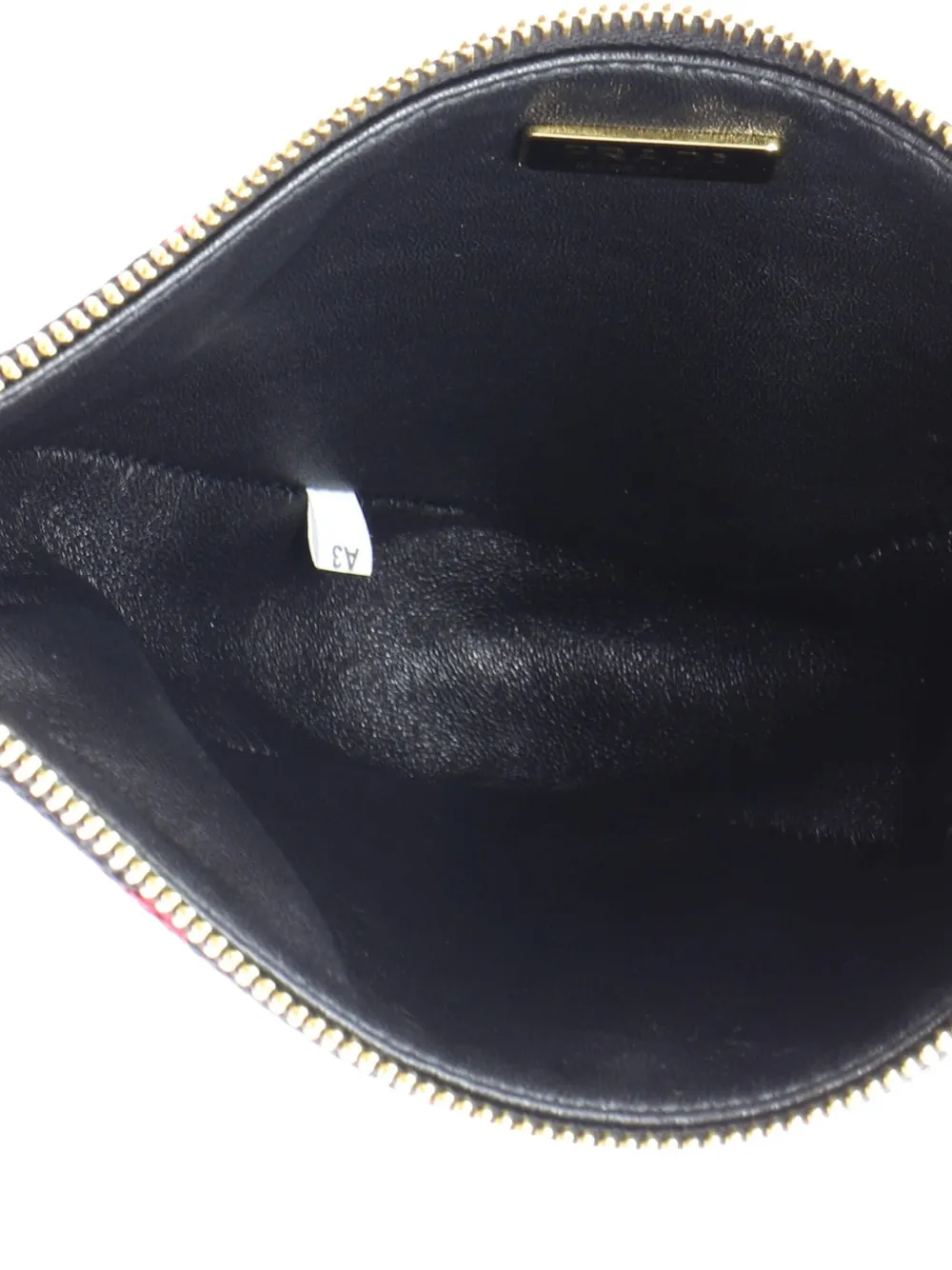 Double Symbole Triangle Bag Leather And Jacquard Mini Shoulder Bag