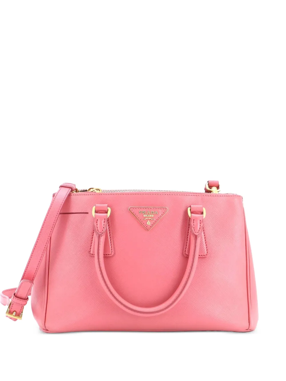 Prada Pre-Owned Double Zip Lux Saffiano Leather Small tote bag - Rosa
