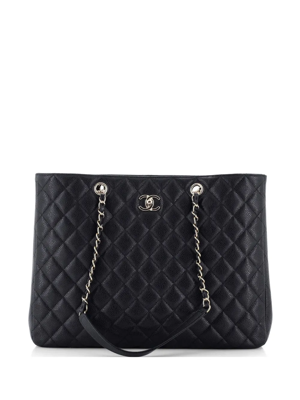 CHANEL Pre-Owned Classic CC Shopping Quilted Caviar Large tote bag - Black