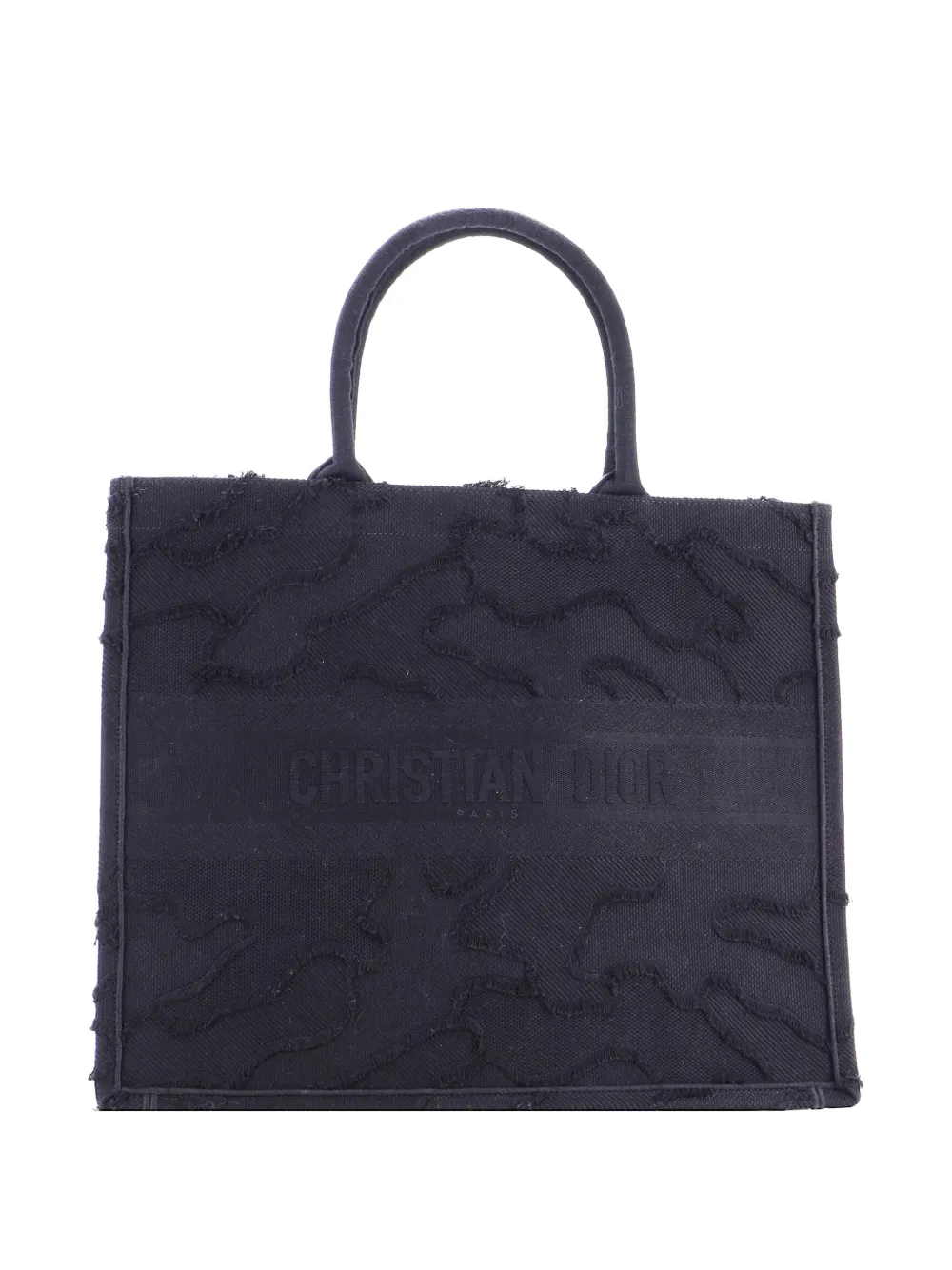 Christian Dior Pre-Owned Book Camouflage Embroidered Canvas Large tote bag - Schwarz