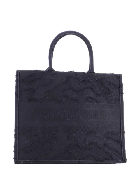 Christian Dior Pre-Owned Book Camouflage Embroidered Canvas Large tote bag