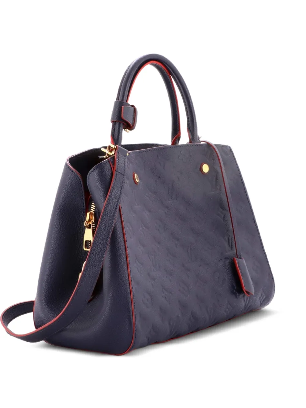 Louis Vuitton Pre-Owned Montaigne Handbag Monogram Empreinte Leather MM satchel - Blau