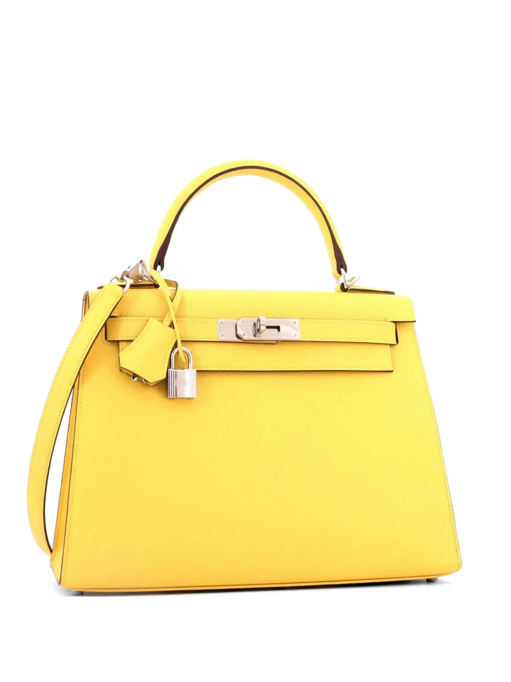 Hermès Pre-Owned Kelly Handbag Yellow Epsom with Palladium Hardware 28 satchel - Gelb