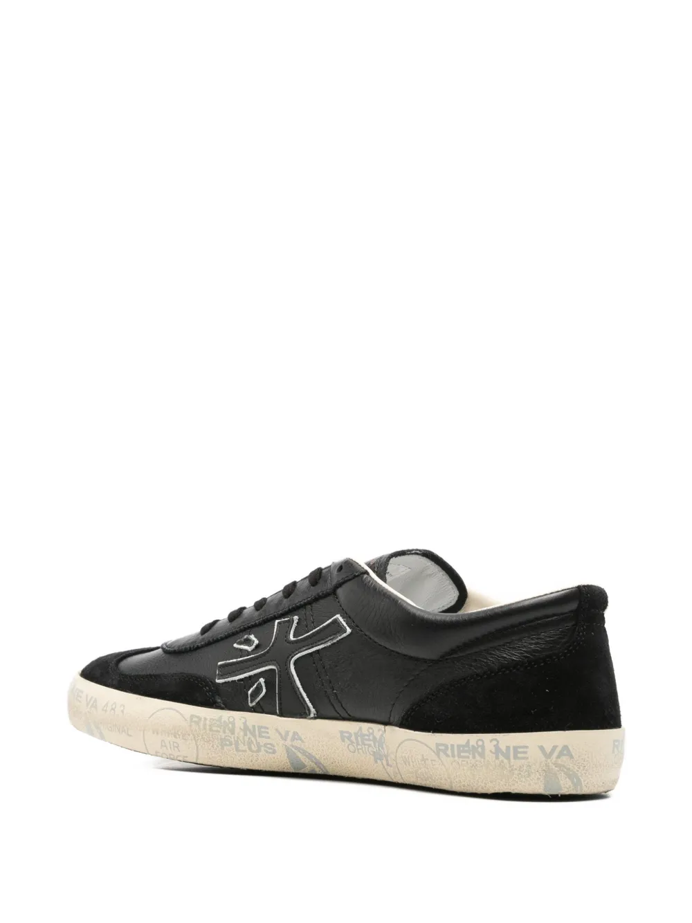 Premiata David logo-patch sneakers Zwart