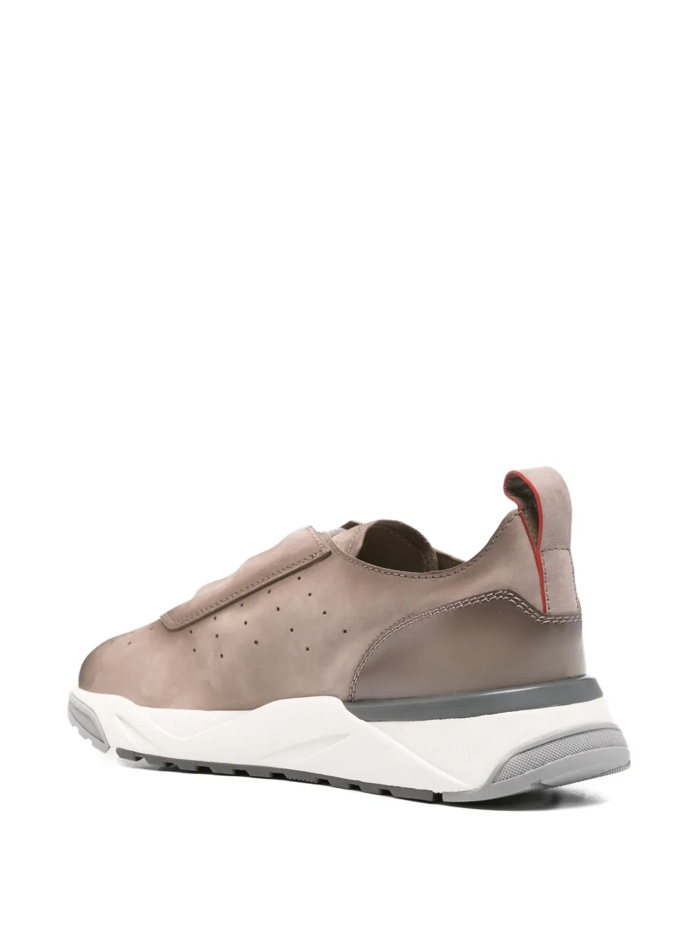 Santoni Innova geperforeerde sneakers Beige