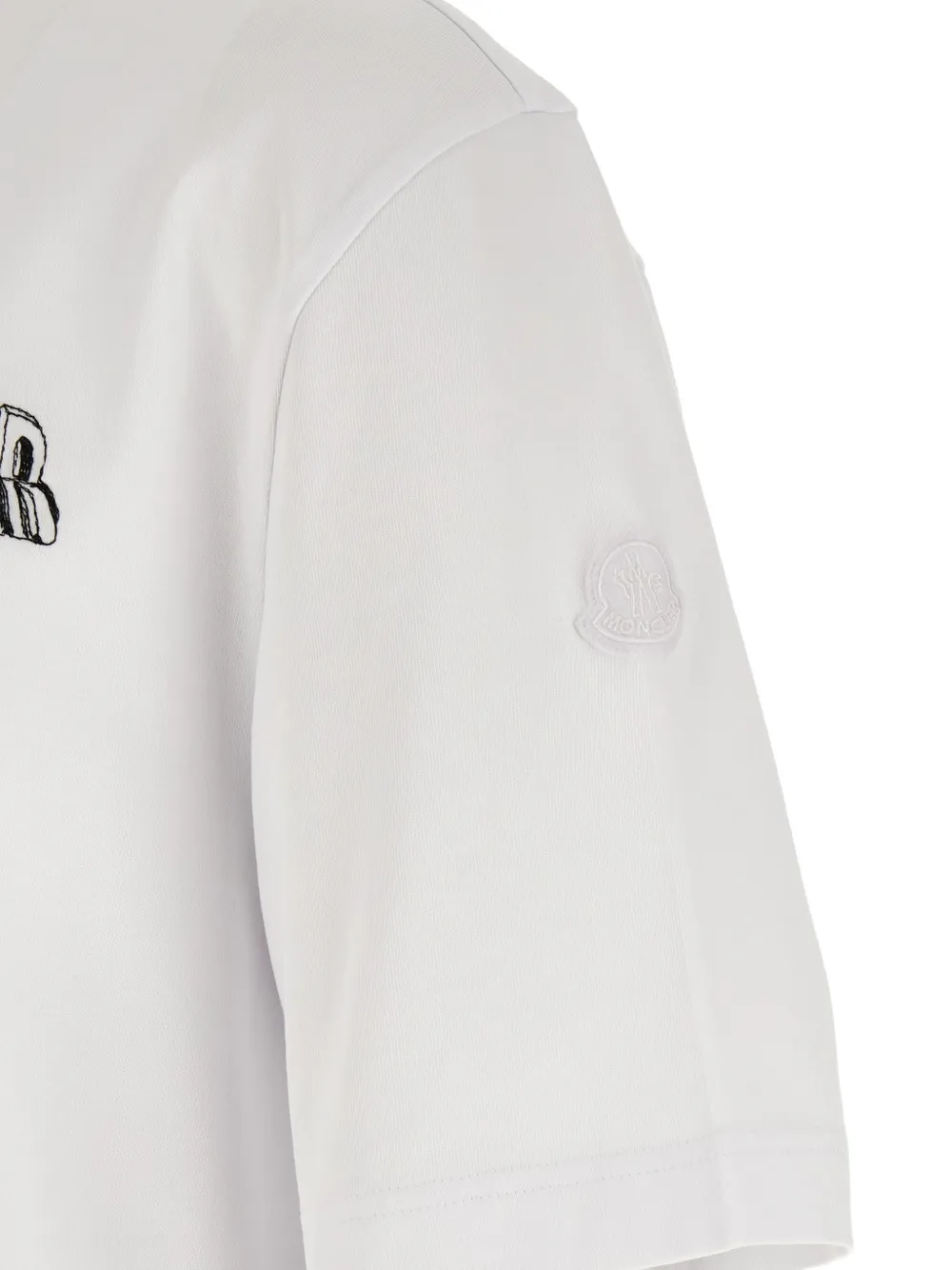 Moncler T-shirt met logoprint Wit
