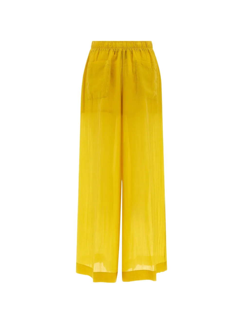  Nude Elasticated-waist Palazzo Pants - Yellow 