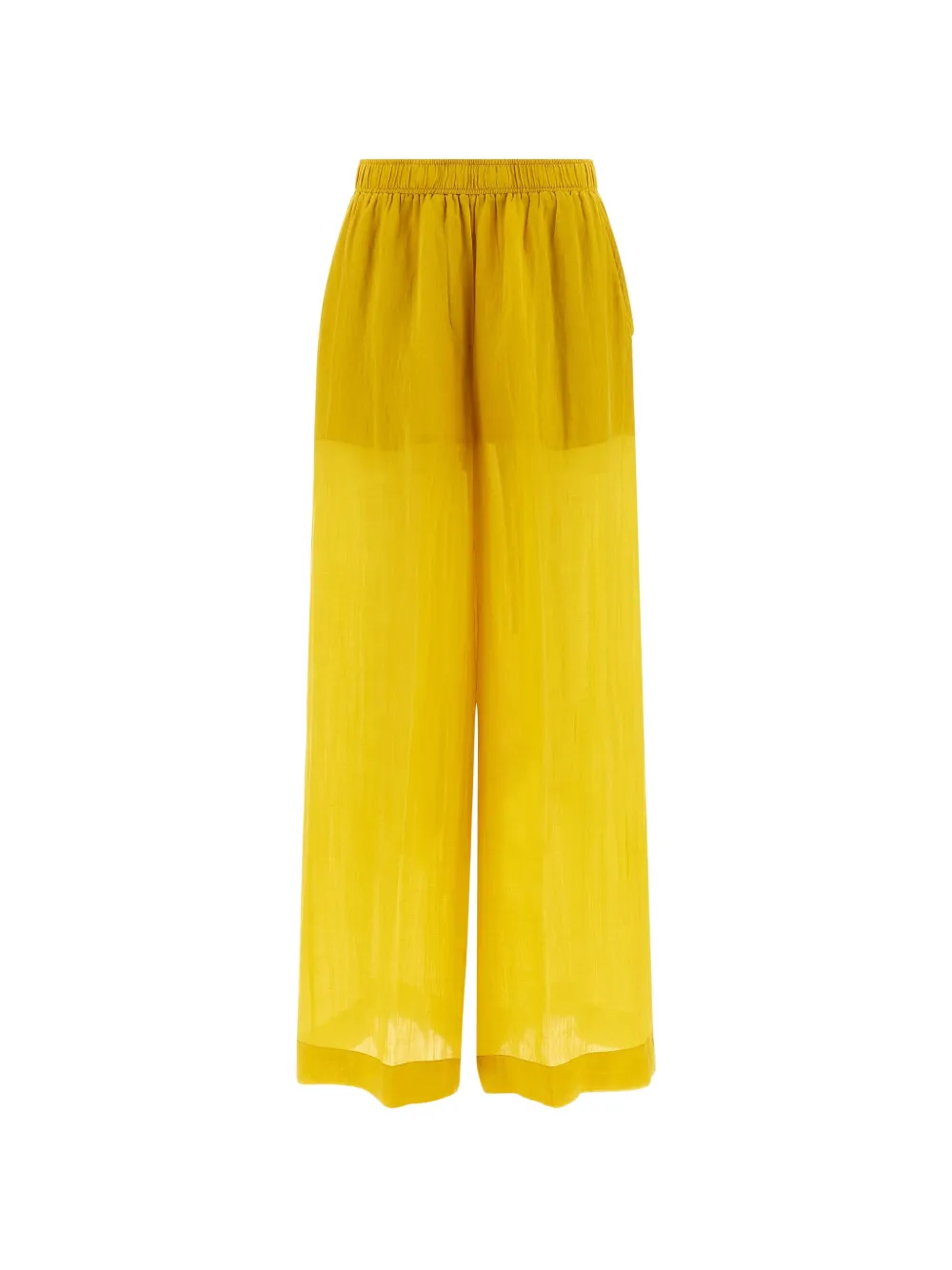 Nude elasticated-waist palazzo pants - Giallo