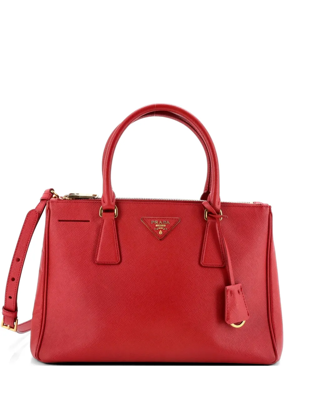Prada Pre-Owned Galleria Double Zip Saffiano Leather Medium tote bag - Rosso