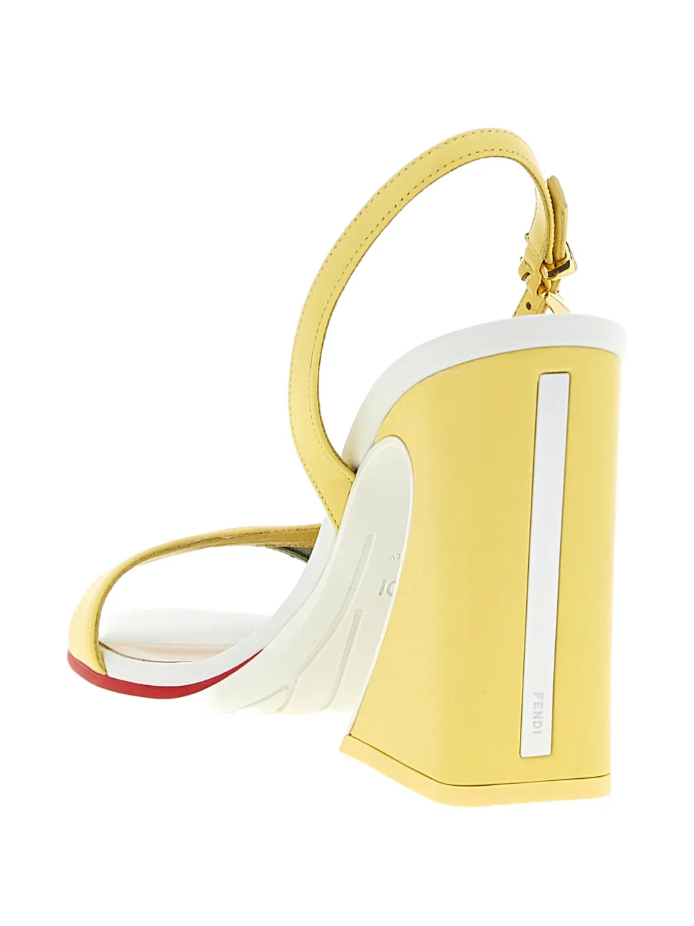 FENDI Arco asymmetric-design sandals Geel