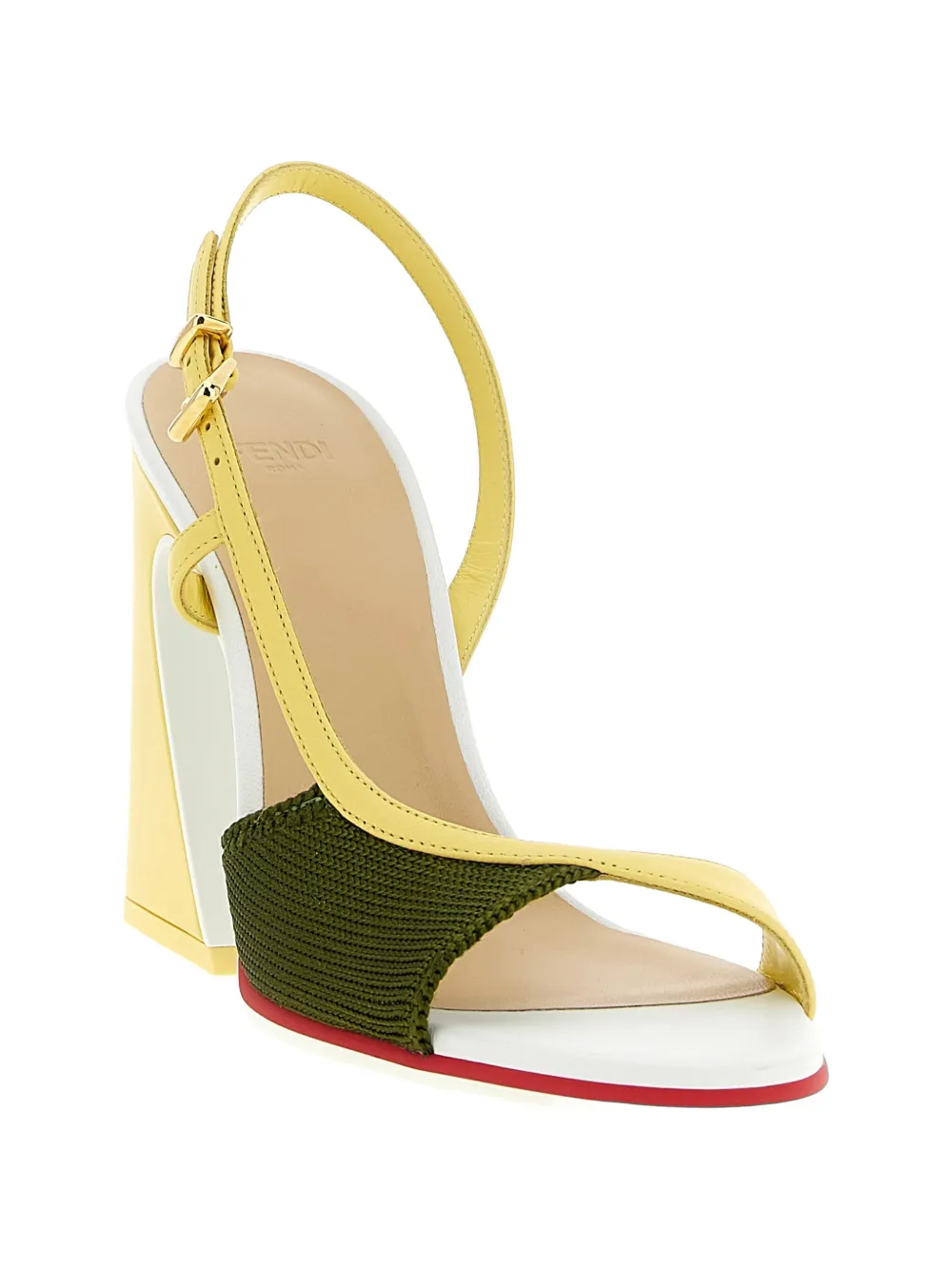 FENDI Arco asymmetric-design sandals Geel