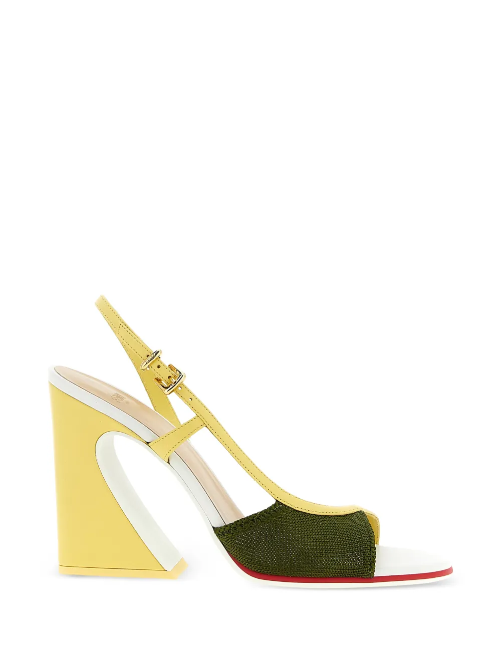 FENDI Arco asymmetric-design sandals Geel