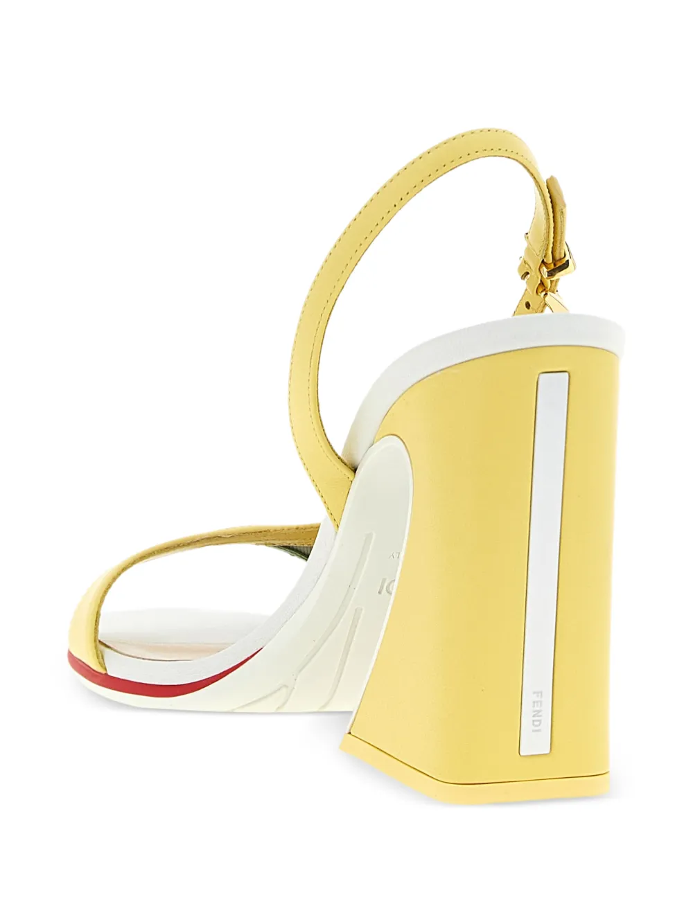  Fendi Arco Asymmetric-design Sandals - Yellow 