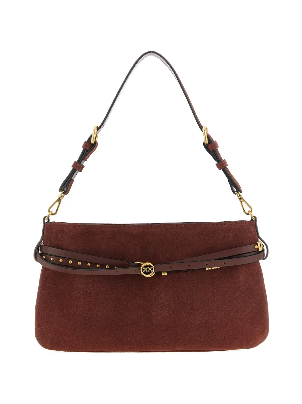 PINKO medium Belt suede shoulder bag - Rosso
