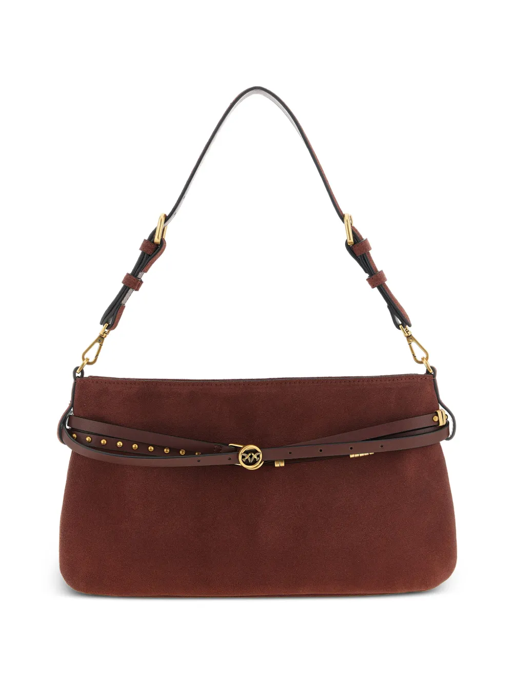 PINKO medium Belt suede shoulder bag - Rosso