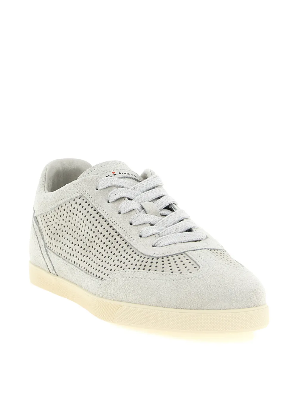 Kiton Openwork suède sneakers Grijs
