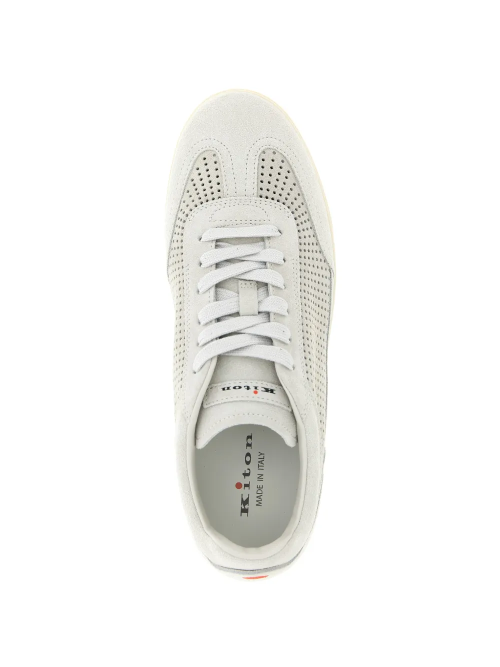 Kiton Openwork suède sneakers Grijs