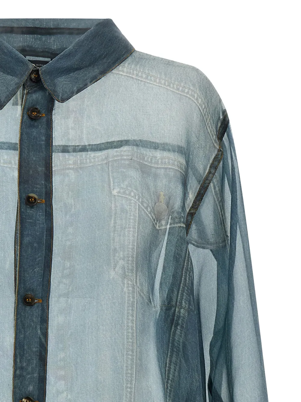  Haikure Maya Silk Shirt - Blue 