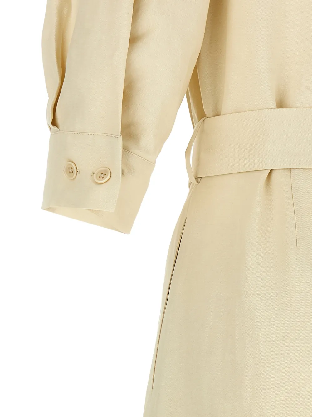 P.A.R.O.S.H. Blousejurk met ceintuur en geknoopt detail Beige